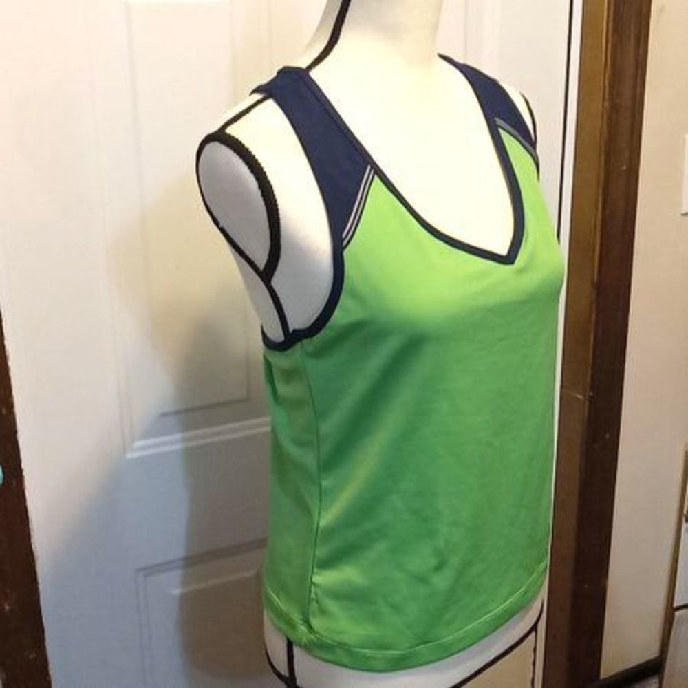 Danskin Neon Green and Black Fitness Top Women's Size Large - Picture 2 of 6